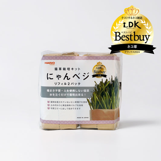 猫草栽培キットにゃんベジリフィル2パック