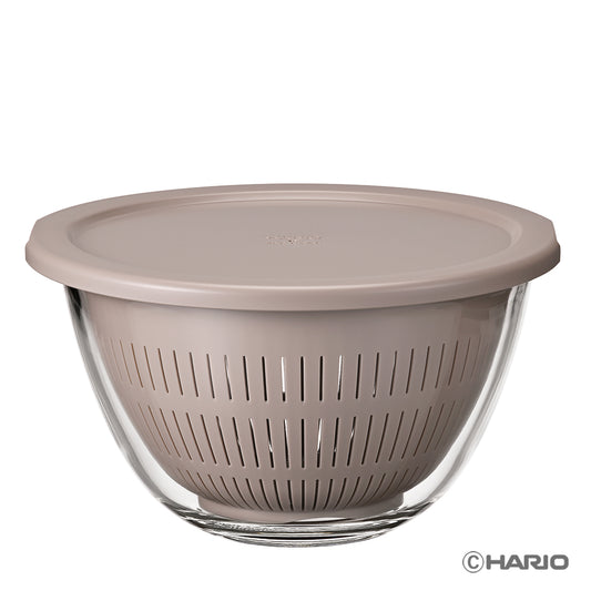 5wayフタ・ザル付き耐熱ガラス製ボウル 2200mL